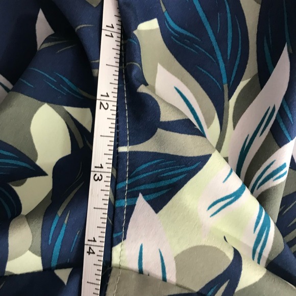 Columbia Women's Tidal II Short Blue Green Floral Leaf Print Stretch Size 2X - Picture 8 of 9
